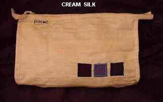 cream silk large travel bag